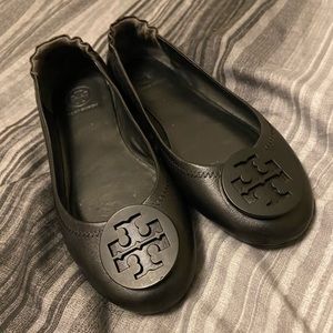 Tory Burch Black Minnie Travel Ballet Flat